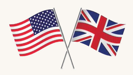 British & American flags